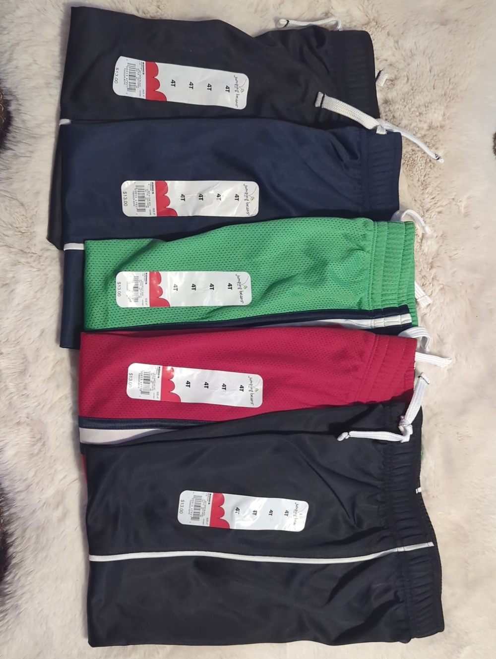 Jumping Beans Athletic/Sweat/Track Pants, Boys Sz 4T, NWT, OS, 5 Pairs
